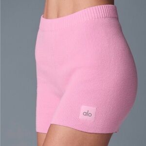 ALO Yoga Sweet Pink high waist scholar shorts